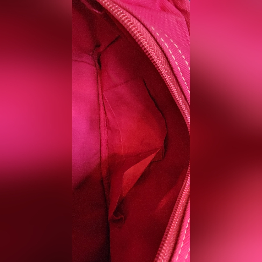 #555-Chic Hot Pink Cool Stitching Sautchal w Twirley/bag charm - Picture 5 of 14